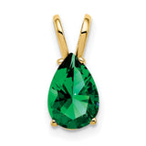 9x6mm Pear Mount Saint Helens Charm Pendant in Real 14k Yellow Gold