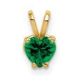 5mm Heart Mount Saint Helens Charm Pendant in Real 14k Yellow Gold