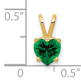 6mm Heart Mount Saint Helens Charm Pendant in Real 14k Yellow Gold