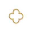 14k Yellow Gold Quatrefoil Pendant, Polished Modern Moorish Gothic Charm for Women