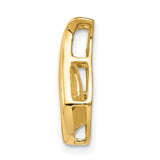 3.4mm VS Diamond Teardrop Shape Chain Slide Charm Pendant in Real 14k Yellow Gold