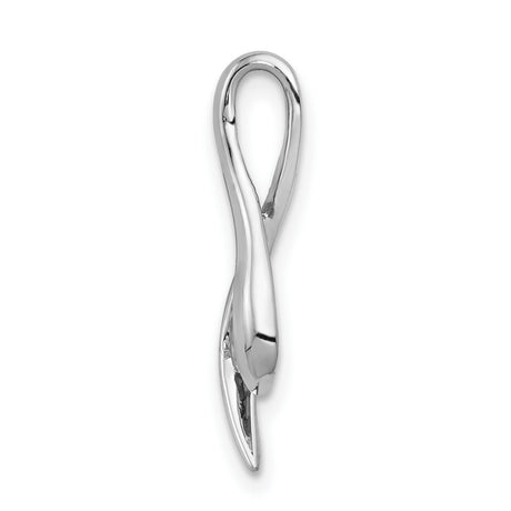 3mm Tanzanite Charm Pendant in Real 14k White Gold
