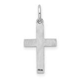 Latin Cross Charm Pendant in Real 14k White Gold