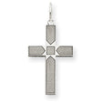 Latin Cross Charm Pendant in Real 14k White Gold