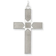 Engravable Latin Cross Charm Pendant in Real 14k White Gold