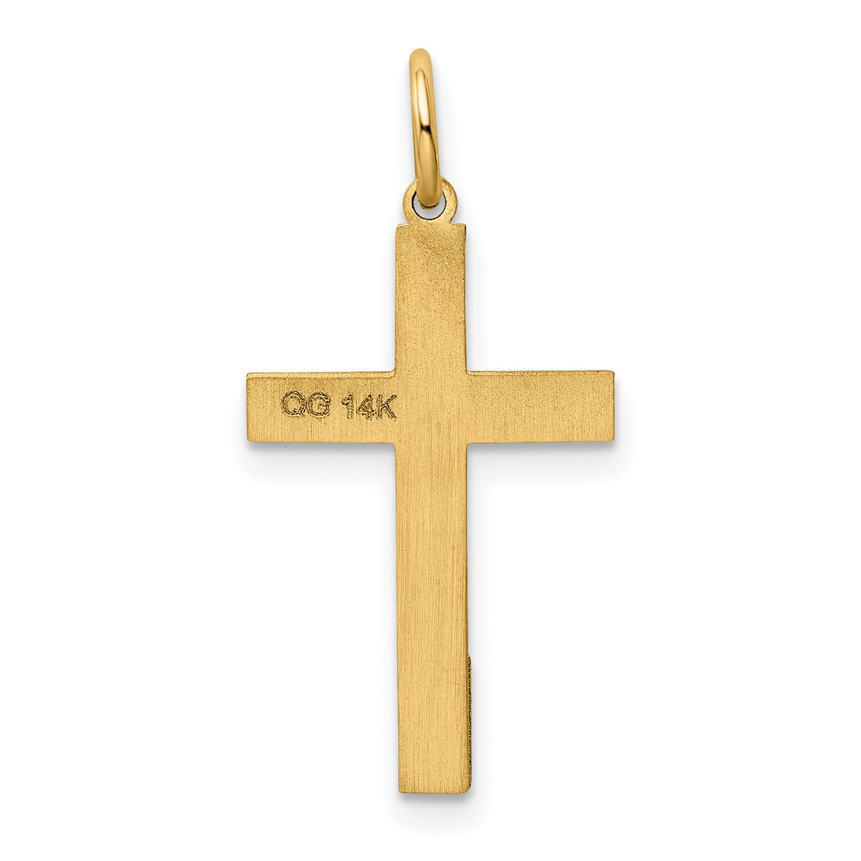 Latin Cross Charm Pendant in Real 14k Yellow Gold