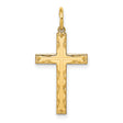 Latin Cross Charm Pendant in Real 14k Yellow Gold