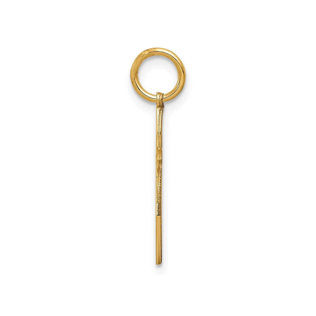 14k Yellow Gold Cross Pendant with Open Marquise Design, Dainty Religious Jewelry for Women