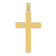 14k Yellow Gold Cross Pendant, Polished Unisex Christian Symbol of Faith and Devotion