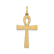 14k Yellow Gold Ankh Cross Pendant, Egyptian Symbol of Life and Eternity, Unisex Spiritual Jewelry