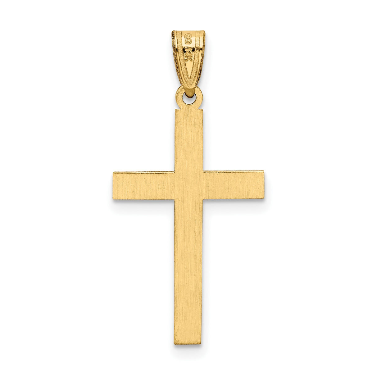 14k Yellow Gold Cross Pendant, Christian Religious Charm for Men and Women