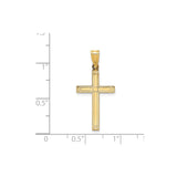 14k Yellow Gold Cross Pendant, Christian Religious Charm for Men and Women
