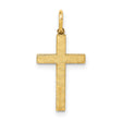 Latin Cross Charm Pendant in Real 14k Yellow Gold