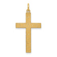 Latin Cross Charm Pendant in Real 14k Yellow Gold