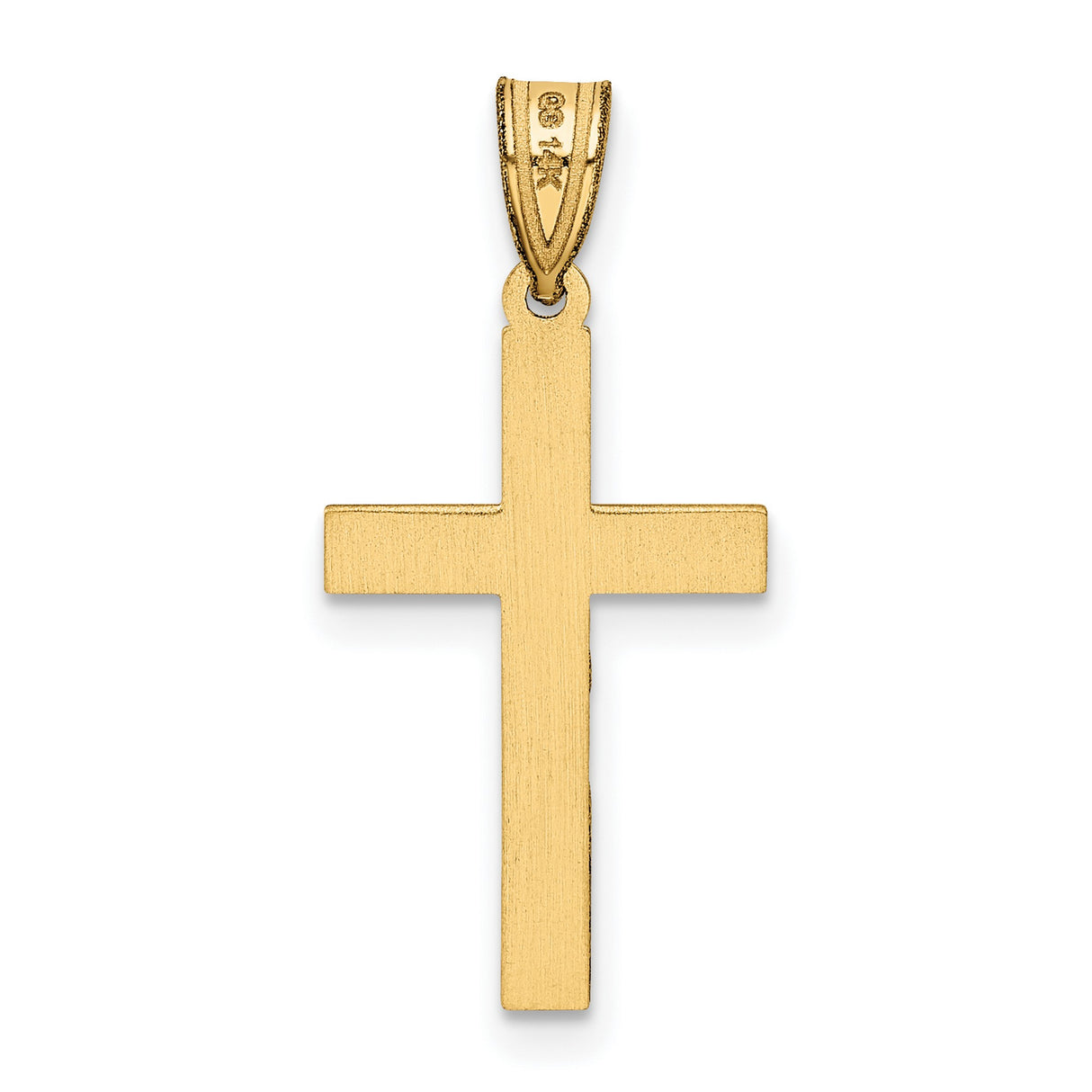 Latin Cross Charm Pendant in Real 14k Yellow Gold