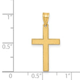 Latin Cross Charm Pendant in Real 14k Yellow Gold