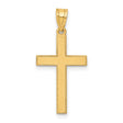 Latin Cross Charm Pendant in Real 14k Yellow Gold