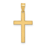 Latin Cross Charm Pendant in Real 14k Yellow Gold