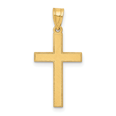 Latin Cross Charm Pendant in Real 14k Yellow Gold