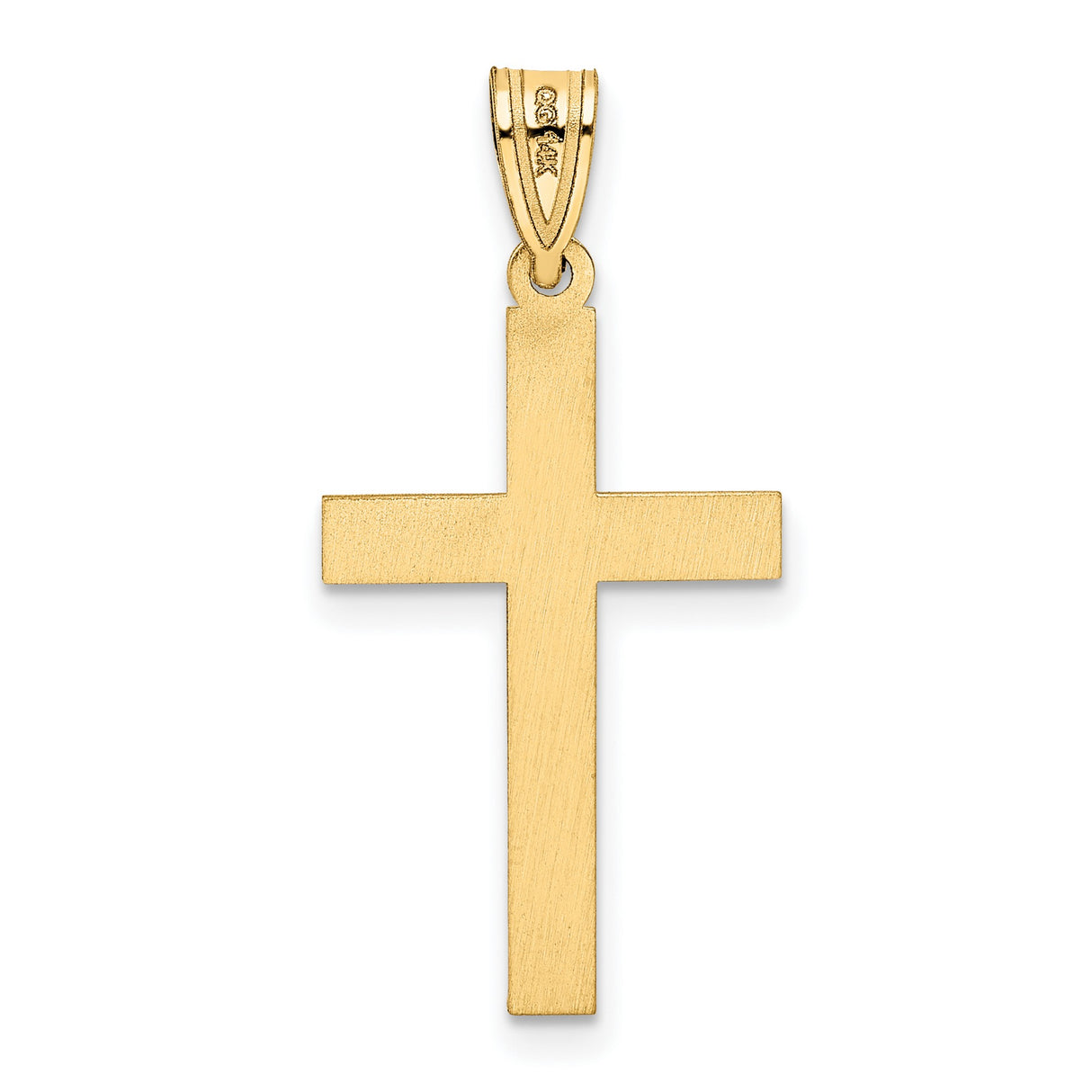 Latin Cross Charm Pendant in Real 14k Yellow Gold