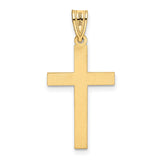 Latin Cross Charm Pendant in Real 14k Yellow Gold