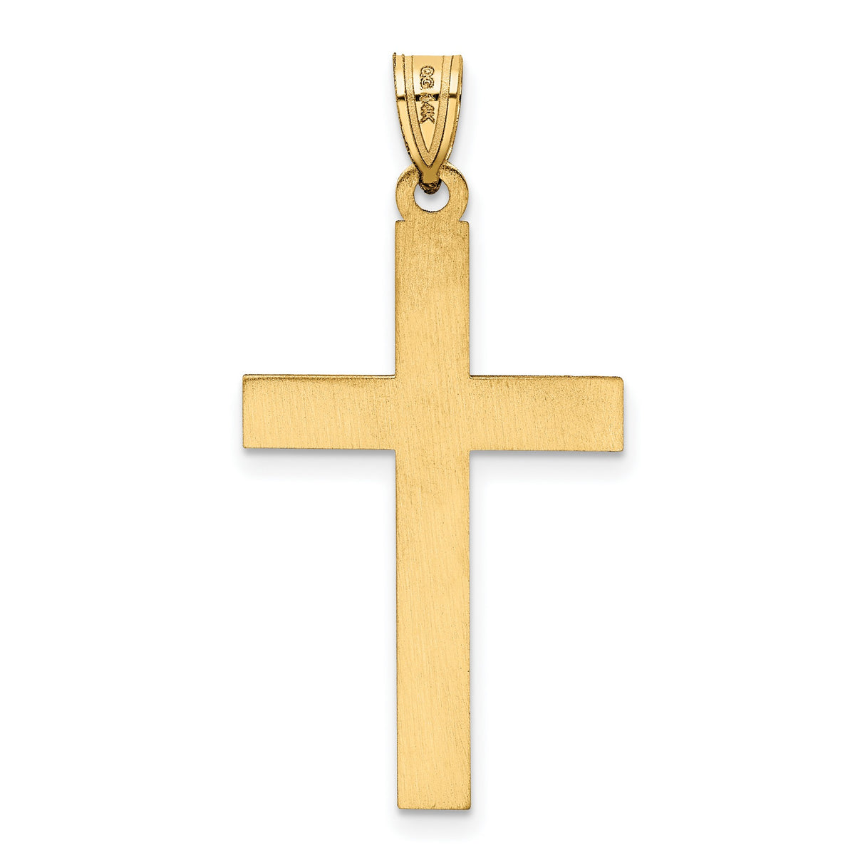 Latin Cross Charm Pendant in Real 14k Yellow Gold