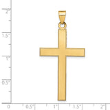 Latin Cross Charm Pendant in Real 14k Yellow Gold