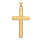 Latin Cross Charm Pendant in Real 14k Yellow Gold