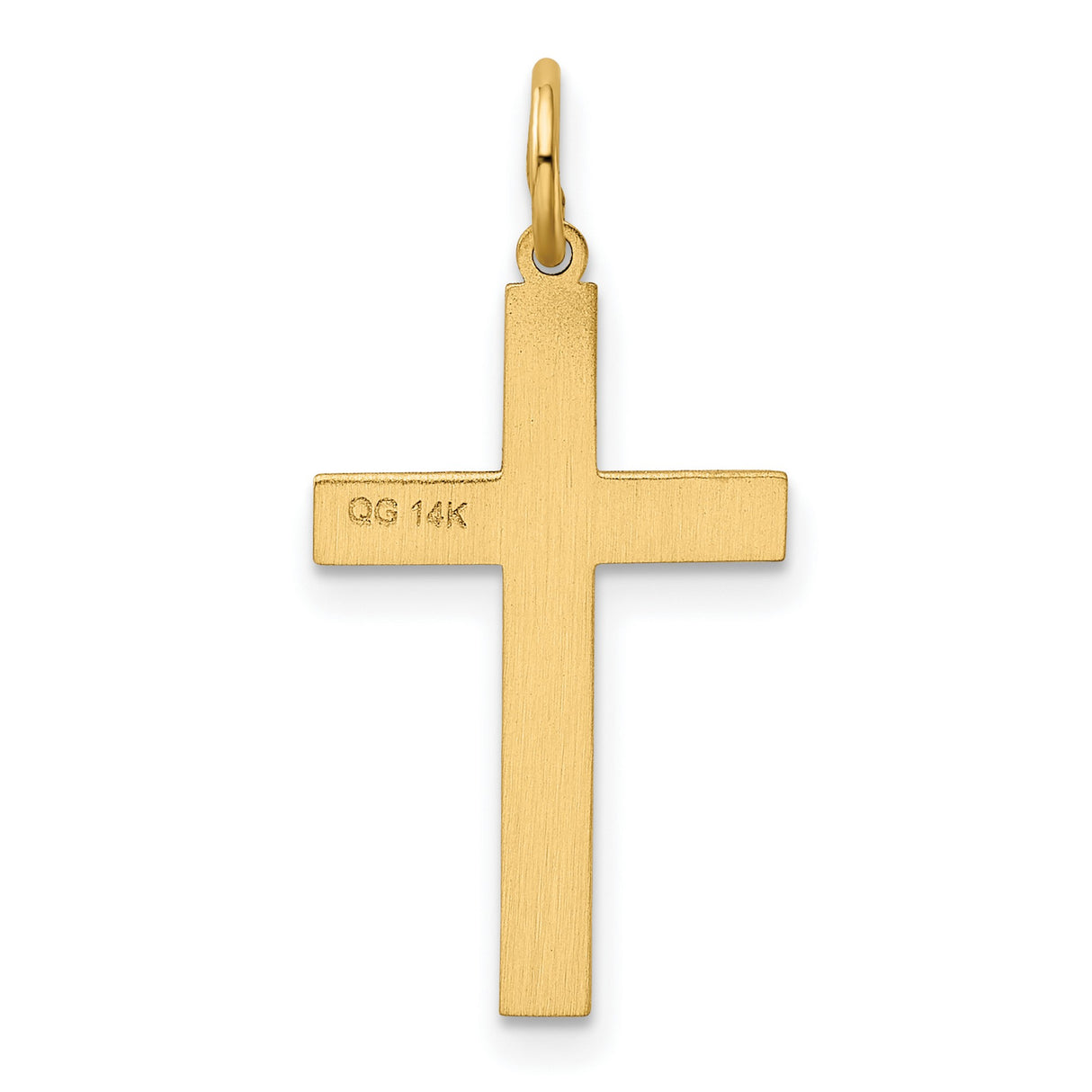 Latin Cross Charm Pendant in Real 14k Yellow Gold