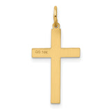 Latin Cross Charm Pendant in Real 14k Yellow Gold