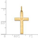 Latin Cross Charm Pendant in Real 14k Yellow Gold