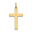 Latin Cross Charm Pendant in Real 14k Yellow Gold