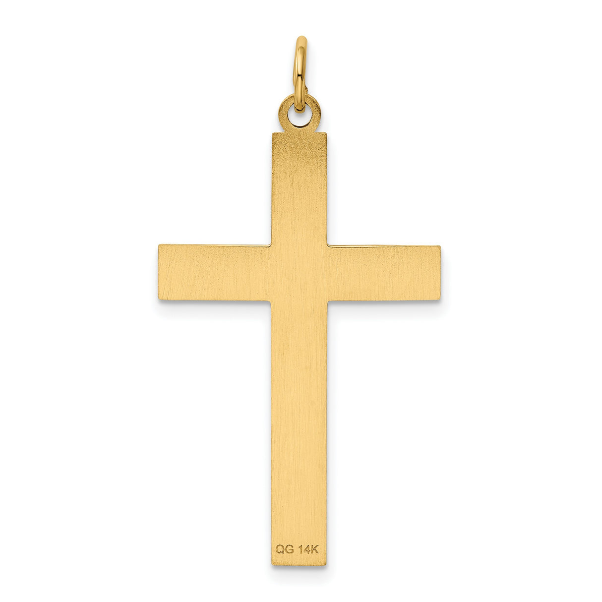 Latin Cross Charm Pendant in Real 14k Yellow Gold