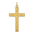 Latin Cross Charm Pendant in Real 14k Yellow Gold