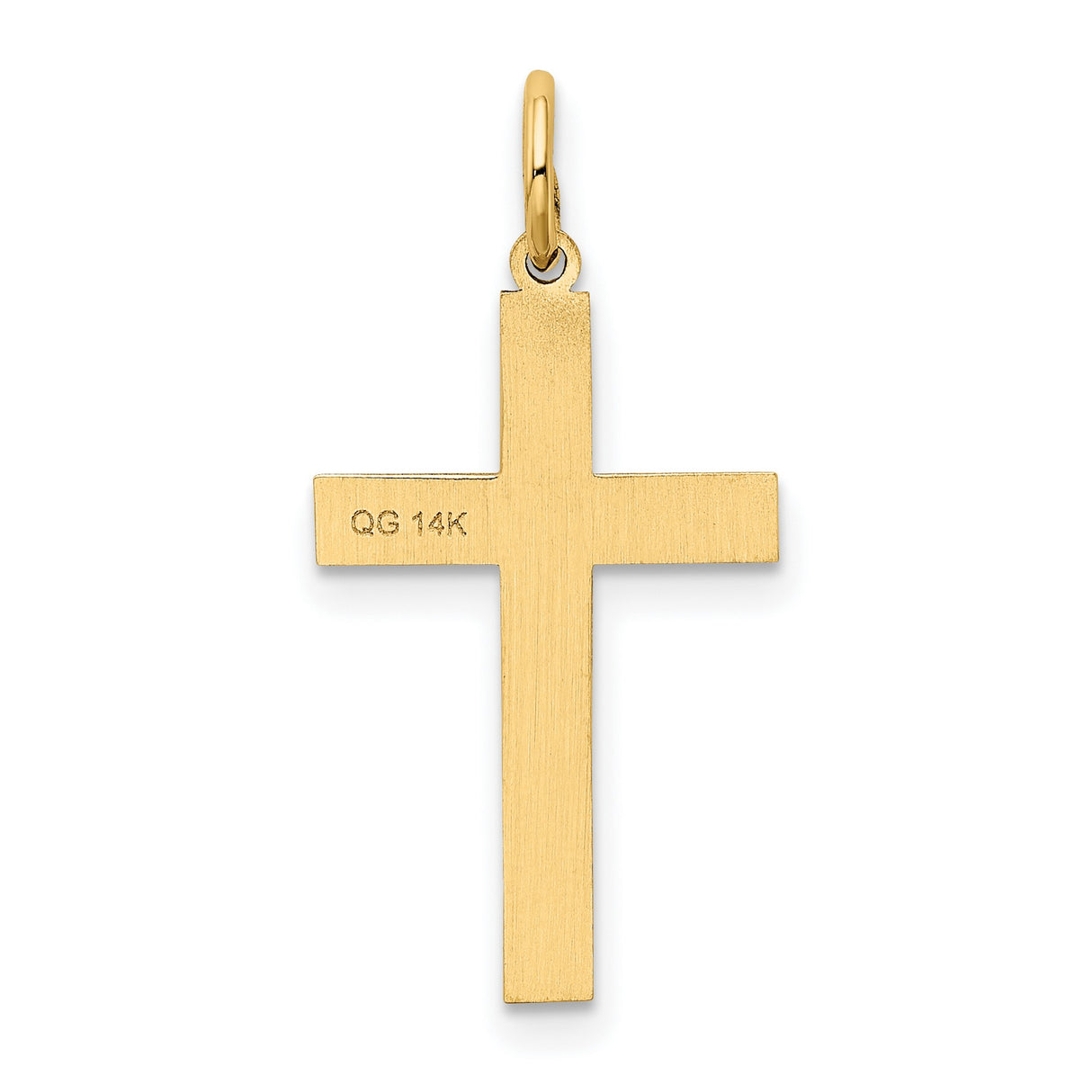 Latin Cross Charm Pendant in Real 14k Yellow Gold