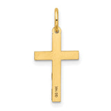 Latin Cross Charm Pendant in Real 14k Yellow Gold