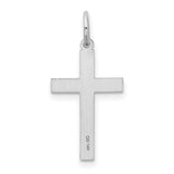 Latin Cross Charm Pendant in Real 14k White Gold