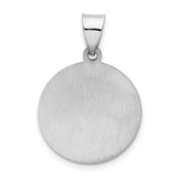 14k White Gold Our Lady of Guadalupe Virgin Mary Pendant Religious Medal for Women