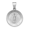 14k White Gold Our Lady of Guadalupe Virgin Mary Pendant Religious Medal for Women