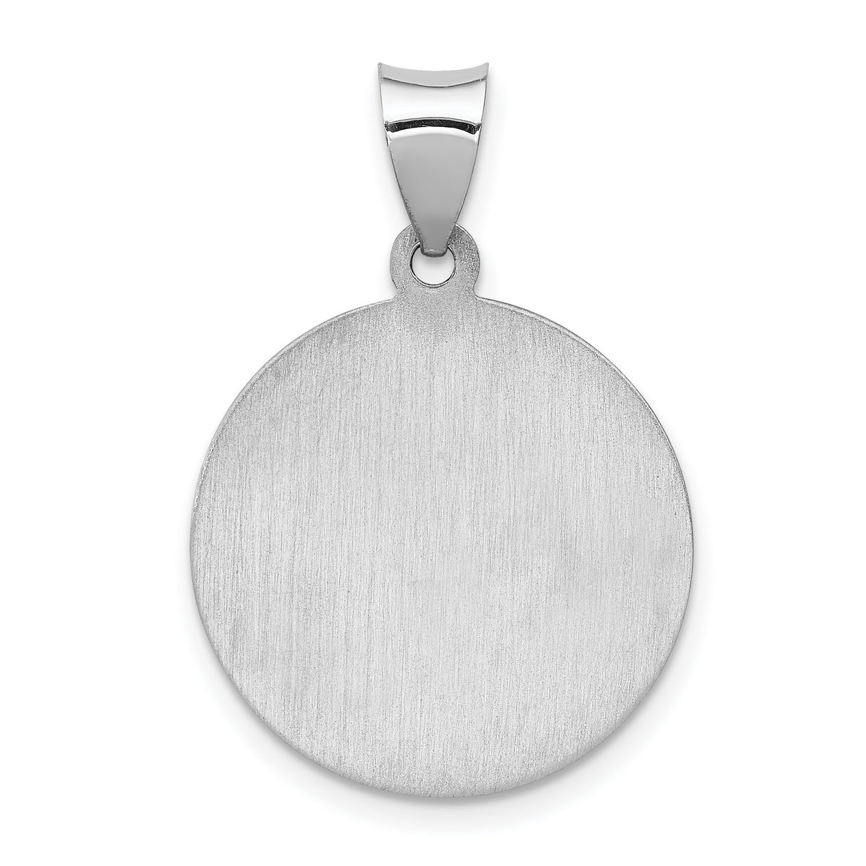 14k White Gold Saint Anthony Pendant, Catholic Medal Charm for Men or Women