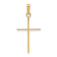 Latin Cross Charm Pendant in Real 14k Yellow Gold