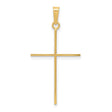 Latin Cross Charm Pendant in Real 14k Yellow Gold