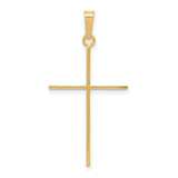 Latin Cross Charm Pendant in Real 14k Yellow Gold