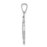 14k White Gold Firefighter Pendant with St. Florian and Maltese Cross Emblem