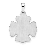 14k White Gold Firefighter Pendant with St. Florian and Maltese Cross Emblem