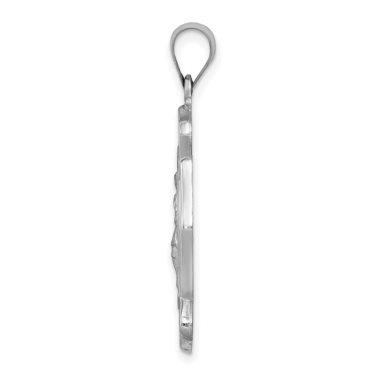 14k White Gold Firefighter Pendant with St. Florian Medal and FD Maltese Cross