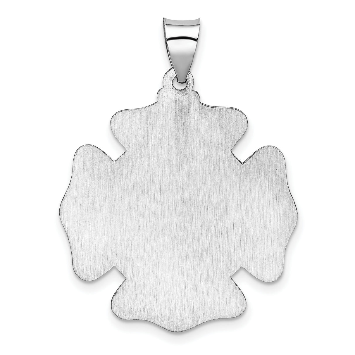 14k White Gold Firefighter Pendant with St. Florian Medal and FD Maltese Cross