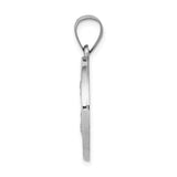 14k White Gold Saint Joseph Pendant with Pray for Us Inscription, Catholic Medal