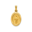 14k Yellow Gold St. Jude Thaddeus Oval Medal Pendant with Pray for Us Inscription