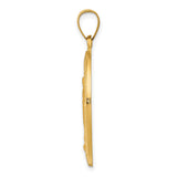 14k Yellow Gold Virgin Mary Miraculous Medal Pendant, Oval Catholic Religious Charm for Women